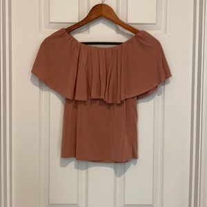 Off the shoulder blush blouse